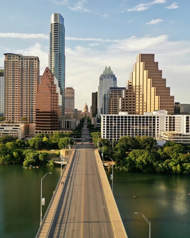 Austin skyline from South Congress Bridge